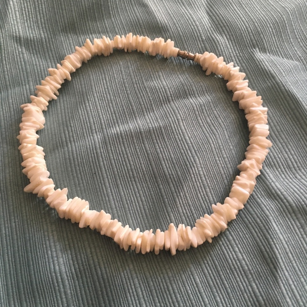 Puka shell necklace.